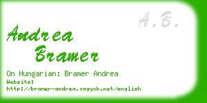 andrea bramer business card